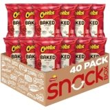 Frito Wnaldc Lay Baked Cheetos Crunchy Flamin’ Hot, 0.87 Ounce Pack of 40