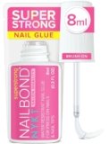 Super Strong Nail Glue for Press On Nails, Nail Tips & Acrylic Fake Nails (8ml) NYK1 NailBond Brush On Glue for Press Ons, Tips & Acrylics – Long Lasting, Maximum Strength, Mess-Free Application
