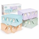 12 Scatole Per Colomba Pasquale -MISURA: 33,5 x 23,5 x 14 cm – Scatola Colomba Bag Box Mix 4 Colori, Manico in Raso, Fondo Rigido 350 g/m², Chiusura ad Alette, Confezione Regalo