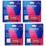 Vaseline Lip Therapy Care Rosy, Fast-Acting Nourishment, Ideal for Chapped, Dry, Cracked, or Damaged Lips, Lip Balm, 4-Pack, 0.16 Oz Each
