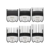 WAHL Premium Magnetic Attachment Combs, #0.5-4, 1.5-13mm, pettini guida per tagliacapelli, scatola di conservazione, accessori per tagliacapelli e rifinitore, nero, Kuno, Chromstyle, Genio