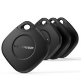 Air Tracker Tag 4 Pack: Bluetooth Item Finder with Apple Find My APP (iOS Only), Item Locator for Keys Finder, Luggage Tracker, Bags Wallets Tracking, IP67 Waterproof Smart Tag