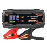 A2C jump starter auto, 12V booster avviamento auto(fino a 6,0l benzina o 3,0l diesel), power bank 16800mAh (PD/QC 3.0) con 3 porte USB C, booster con cavi di avviamento, display LED e luce