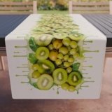 PETTI Artigiani Italiani – Accessori Tessili da Cucina, Runner da Tavolo Elegante 40×140 cm in Microfibra, Tovaglia Tavola in Stampa Digitale Uva e Kiwi, 100% Made in Italy