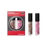 Smashbox Halo Lip Gloss Duo | Full Size, Non-Sticky, Hydrating & Plumping Lip Gloss Gift Set | Hyaluronic Acid and Vitamins C + E