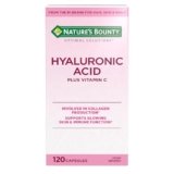 Nature’s Bounty Vitamin C and Hyaluronic Acid Supplement, Supports Glowing Skin, Immune Function & Collagen Production, 120 Capsules – 60 Day Supply, Optimal Solutions Supplements for Skin Health