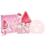 Glow Recipe Watermelon Glow Dewy Skin Routine Kit – Full Size Dew Drops Serum, Full Size Pink Juice Moisturizer, Travel Size PHA+BHA Pore-Tight Toner & Watermelon Jelly Sheet Mask (4 Count)