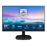 Philips 243V7QJABF Monitor 24″ LED IPS FHD, 4 ms, 3 Side Frameless, Low Blue, Flicker Free, HDMI, Display Port, VGA, Casse Integrate, Attacco VESA, Nero