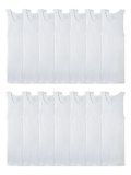 Fruit Of The Loom Mens Sleeveless Tank A-shirt, Tag Free & Moisture Wicking, Ribbed Stretch Fabric Undershirt, 14 Pack – White, Medium US