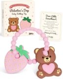 Valentine’s Baby Teething Ring Toys – Heart Teddy Bear & Strawberry Silicone Teethers for Newborns, Infants & Toddlers – Sensory Chew Bracelet for Teething Relief – Perfect Baby Valentines Day Gift
