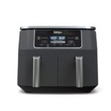 Ninja DZ201 Foodi 8 Quart 6-in-1 DualZone 2-Basket Air Fryer with 2 Independent Frying Baskets, Match Cook & Smart Finish to Roast, Broil, Dehydrate & More for Quick, Easy Meals, Grey
