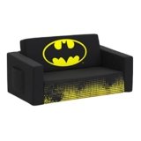Batman Cozee Flip-Out Sofa – 2-in-1 Convertible Sofa to Lounger for Kids by Delta Children