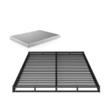 Zinus Victor 4 Inch Quick Lock Box Spring / Mattress Foundation / Built-to-Last Metal Structure / Low Profile / Easy Assembly, King, White