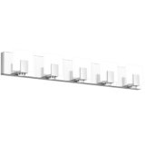 SOLFART Vanity Lights for Bathroom Dimmable Modern LED Chrome Bathroom Lighting Over Mirror 5 Light