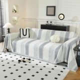 LUFEIJIASHI Boho Couch Covers for Sofa Non Slip Sofa Covers Washable Couch Covers for 3 Cushion Couch Sofa Pet Friendly Sectional Couch Cover Blanket Furniture Protector for Dogs (Grey, 71″x150″)