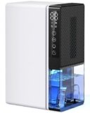 Deumidificatore d’Aria 2800 ml, Deumidificatore Elettrico con Timer 24 ore, Luci a 7 Colori, Spegnimento Automatico, Sbrinamento, Deumidificatori per Casa, Camera da Letto, Muffa, Bagno（850ML/24H）