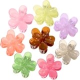 Flower Hair Clips 8PCS, Large Claw Clips for Women Girls Thick Thin Hair, Strong Hold Non slip Big Matte Dasiy Jaw Clamps Hair Accessories 8 Colors
