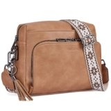 POIUGOYA Crossbody Purses for Women Trendy,Vegan Leather Medium Crossbody Bag,Women’s Crossbody Travel Purse Built in Wallet