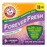 Arm & Hammer Forever Fresh Clumping Cat Litter Lavender, MultiCat Cat Litter Odor Control 18lb With 20% More Lavender Freshness, With Essential Oils
