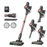 Vexilar Aspirapolvere Senza Fili Potente 45000Pa/ 45 Min, V10Pro Scopa Elettrica Senza Fili Antigroviglio,Ultraleggero,Aspirapolvere Senza Sacco per Pavimenti/Tappeti