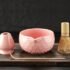 Matcha Whisk Set Matcha Kit: Ceramic Matcha Bowl, Matcha Whisk Holder, Bamboo Whisk(Chasen), Bamboo Scoop, 4Pcs Matcha Tea Set for Matcha Lover, Family Christmas Birthday Gift (Pink)