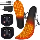 Heated Insoles with Detachable 7.4V Battery Packs | ETL-Certified Charger | Up to 12 Hours of Heat | Adjustable Temperature Warming Insoles for Men & Women