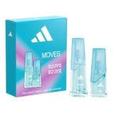Adidas Moves for Her Giftset 0.5 fl oz EDT + 1 fl oz EDT, Notes of Grapefruit, Peppermint, Tomato, Women’s Fragrance, Long Lasting, Sporty Fragrance, Travel Size