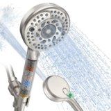 Filtered Shower Head with Handheld, 9-Spray Mode High Pressure Detachable Shower Head with Filters for Hard Water – Remove Chlorine Brushed