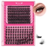 Lash Clusters,168 Pcs Eyelash Clusters 8-16 Mixed Cluster Eyelash Extensions 2 Styles Mixed Lash Extension Super Thin Band And Reusable Soft & Comfortable (Adore+First Glance,D-8-16mix)