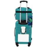 Wrangler Smart Luggage Set with Cup Holder and USB Port, Teal, 2 Piece