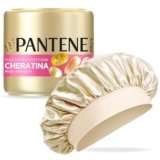 Pantene Pro-V Set Cuffia Seta Per Capelli + Maschera Capelli, Protezione Cheratina, Ricci Perfetti, Fino A 72h Di Ricci Definiti In 1 Applicazione Per Ricci Crespi, Ribelli, 300 ml