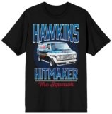 Stranger Things 5 Hawkins Hitmaker Van Radio Station Men’s Black Crew Neck Short Sleeve Tee-Small