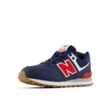 New Balance Kid’s 574 V1 Lace-Up Sneaker, Nb Navy/Team Red, 11 M Little Kid