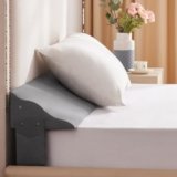 Paxato King Size Bed Wedge Pillow for Headboard – Mattress Gap Filler Wedge (0–8″), Close Gap Between Headboard and Mattress, Stop Pillows Falling, Wave Wedge, Large Bed Pillow, Gray (76″x6″x10″)