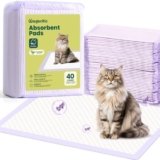 Cat Pads Refills for Tidy Cats Breeze Litter System – Super Absorbent 6-Layer Pads for Odor Control, Lavender Scented – 16.9″ x 11.4″ – Pack of 40 Litter Box Replacement Pads
