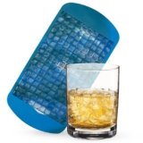 Host Mini Ice Cube Tray, Makes 160 Cubes, Durable Silicone Trays, Perfect for Cocktails, Whiskey, Bourbon, Margarita, Mojito, Iced Coffee, Home Kitchen Essentials, Set of 1, Blue Marble