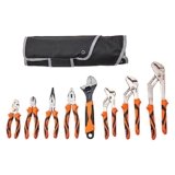 VEVOR 8-Piece Pliers Set, High Carbon Steel – 12″, “10”, “8” Groove & Linesman’s Pliers & Adjustable Wrench & Tool Bag