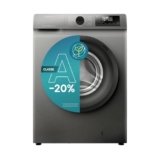 Hisense WF1Q8041BT – Lavatrice a Carica Frontale 8 Kg, 1400 rpm, Classe energetica A-20%, 15 Programmi, Vapore, Display LED, Programma Rapido, Partenza Ritardata, Child Lock, Titanium Metallic