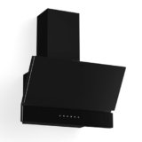 Klarstein Velaire Cappa Cucina 60cm – Cappa Inclinata, 820 m³/h, Touch, LED, A++, 3 Velocità + Boost, Filtro Carbone & Alluminio, Silenziosa, Design Minimal, Installazione a Parete, Nero