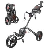Caddytek CaddyLite 15.3 V2 Golf Push Cart – Lightweight Foldable Aluminum Cart with EVA Wheels, Foot Brake, Adjustable Handle, Umbrella Holder, Drink Holder, Scorecard Holder