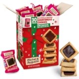 Michel et Augustin Christmas Cookies, French Shortbread Cookie Squares with Dark Chocolate & Sea Salt, Holiday Cookies Individually Wrapped, Butter Cookie Gift Basket, 30 Changemakers per Box