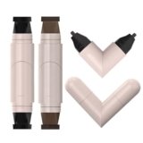 2PCS Gel Eyeliner Pencil Set, 2025 New Foldable Eyeliner Stamp for Perfect Wings, Waterproof Eyeliners Tool, Smudge Proof Eyeliners Pen for Beginners (Black+Brown)