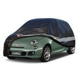 Telo Copriauto da Esterno, Holthly 10 Strati Telo Copri Auto Felpato 100% Impermeabile, Copertura Auto Antipolvere Antigraffio AntiSole, Abarth 595, Twingo. Nero