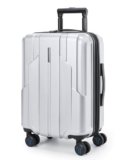 BAGSMART Carry On Luggage 22x14x9 Airline Approved, 1OO% PC Hardside Expandable Luggage with TSA Lock, 20 Inch Travel Suitcase with Spinner Wheels,Sliver