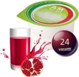 AM Gel Cup Acquagel Granatina con edulcorante – Acqua Gelificata pronta all’uso 24 vasetti da 125g