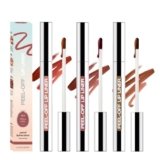 Set 3pcs Matita Labbra Peel Off,Lip Stain Peel Off,Rossetto Lunga Durata,Effetto Tatuaggio,Lunga Durata E Impermeabile,Alta Pigmentazione, Finitura Opaca Naturale