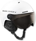 BLACK CREVICE Casco da sci Gstaad I Casco da sci con visiera stile pilota in diversi colori I Casco da sci per Uomo & Donna I Casco da sci in policarbonato I Casco traspirante I Regolabile (Small, Bianco)