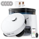 Lefant M3 Robot Aspirapolvere Lavapavimenti con Mappatura, 12000Pa, Navigazione LiDAR dToF, Evitamento Ostacoli PSD, Svuotamento Riempimento, Lavaggio e Asciugatura Automatici, WiFi 2.4G/5G, Alexa/APP