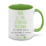 Mr. Gadgets Tazza in Ceramica Le tue scoregge puzzano Personalizzabile con nome-Divesi colori disponibili-San Valentino-Natale-Compleanno (Papà)