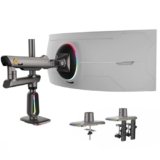 NB Ergonomic Pesante Braccio per Schermo per Ultrawide Scherme fino a 60 Pollici, Ultraalto Supporto per Monitor 32 34 49 Pollici, Braccio Monitor Caricare fino a 20 kg | VESA 75&100 mm (Nero)